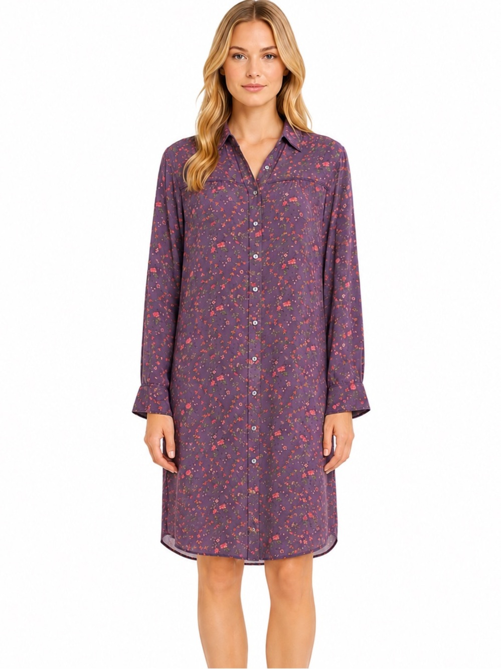 Sundance Floral Boho Shirt Dress Size XXL Long Sleeve Cottage Button Down
